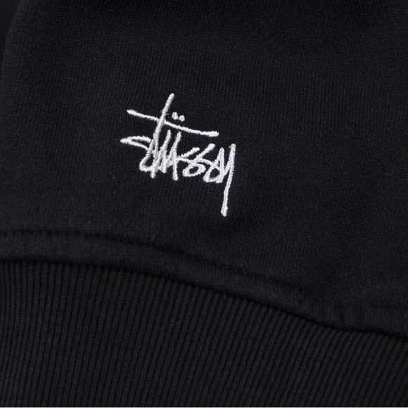 STUSSY WOVEN TAPE MOCK NECK 1/4 ZIP-UP (BLACK) - Picture 7 of 10